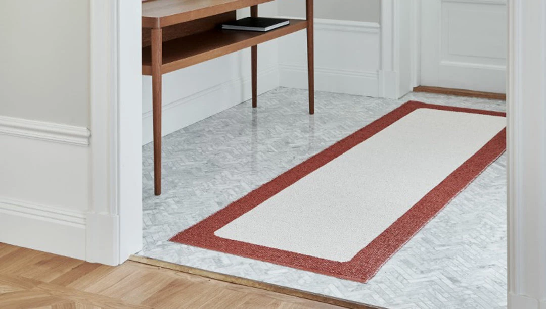 Pappelina Ilda Brick & Vanilla Runner Rug 4 Pappelina Ilda Brick & Vanilla Runner Rug