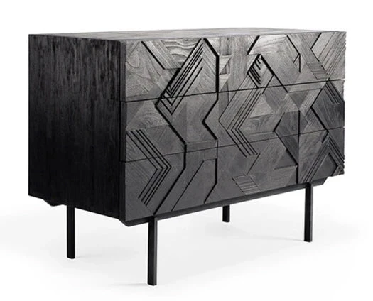 Ethnicraft Graphic Teak Black Chest Of Drawers Modern Bedroom 8 Ethnicraft Graphic Teak Black Chest Of Drawers Modern Bedroom
