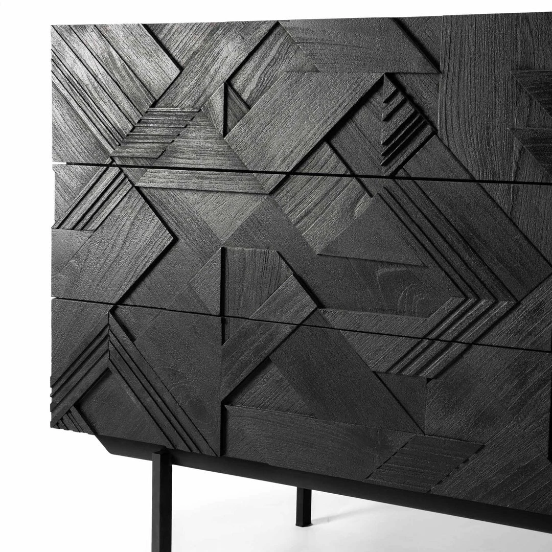 Ethnicraft Graphic Teak Black Chest Of Drawers Modern Bedroom 6 Ethnicraft Graphic Teak Black Chest Of Drawers Modern Bedroom