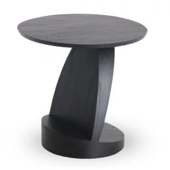 Ethnicraft Oblic Teak Black Varnished Side Table