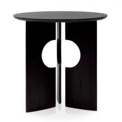 Ethnicraft Cove Teak Black Varnished Side Table