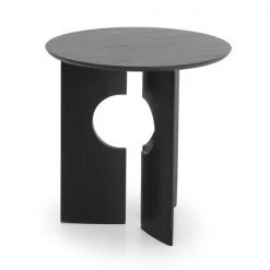 Ethnicraft Cove Teak Black Varnished Side Table