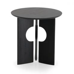 Ethnicraft Cove Teak Black Varnished Side Table