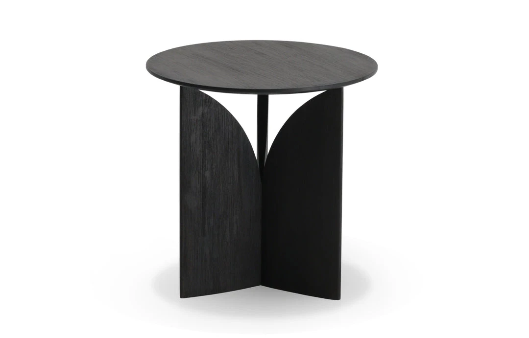 Ethnicraft Fin Teak Black Varnished Side Table 3 Ethnicraft Fin Teak Black Varnished Side Table