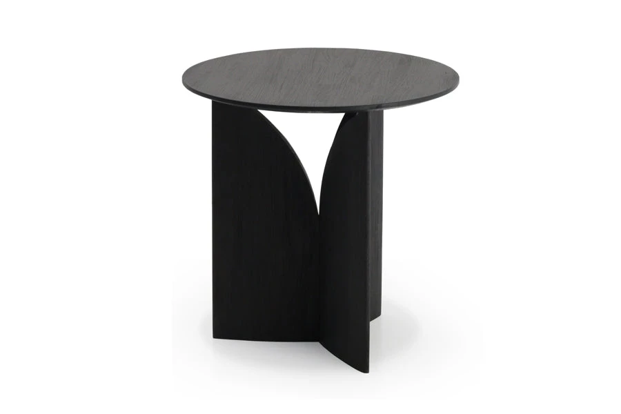 Ethnicraft Fin Teak Black Varnished Side Table 7 Ethnicraft Fin Teak Black Varnished Side Table