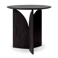 Ethnicraft Fin Teak Black Varnished Side Table 14 Ethnicraft Fin Teak Black Varnished Side Table