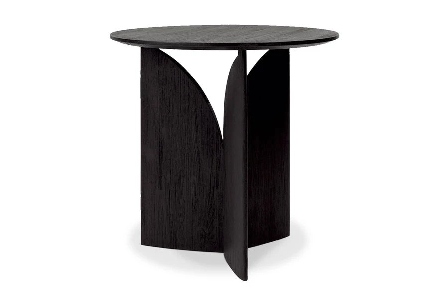 Ethnicraft Fin Teak Black Varnished Side Table 8 Ethnicraft Fin Teak Black Varnished Side Table