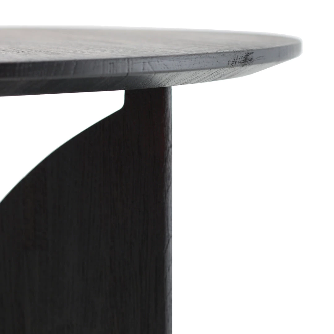 Ethnicraft Fin Teak Black Varnished Side Table 6 Ethnicraft Fin Teak Black Varnished Side Table