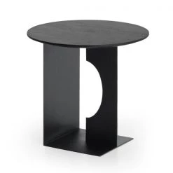 Ethnicraft Arc Teak Black Varnished Side Table