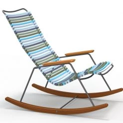 Houe Click Rocking Chair With Bamboo Armrests And Runners Accent Chairs