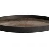 Ethnicraft Bronze Slice Mirror Round Tray