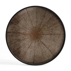 Ethnicraft Bronze Slice Mirror Round Tray