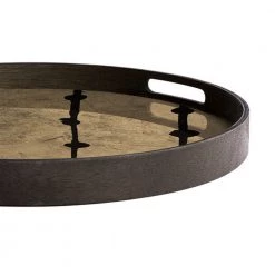 Ethnicraft Brown Dots Glass Round Tray