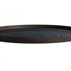 Ethnicraft Midnight Beads Wooden Round Tray