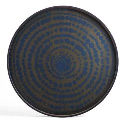 Ethnicraft Midnight Beads Wooden Round Tray