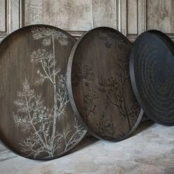 Ethnicraft Midnight Beads Wooden Round Tray