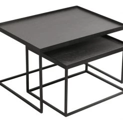 Ethnicraft Tray Coffee Table Set