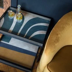 Ethnicraft Tray Coffee Table Set