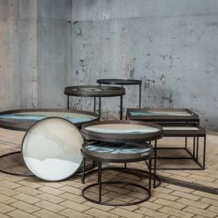 Ethnicraft Tray Coffee Table Set