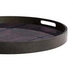 Ethnicraft Midnight Linear Squares Glass Tray