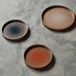 Ethnicraft Cream Circles Glass Valet Tray