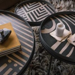 Ethnicraft Folk Wooden Round Tray