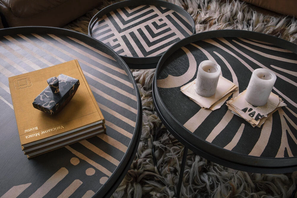 Ethnicraft Folk Wooden Round Tray 4 Ethnicraft Folk Wooden Round Tray