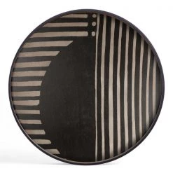 Ethnicraft Asymmetric Dot Wooden Round Tray 11 Ethnicraft Asymmetric Dot Wooden Round Tray