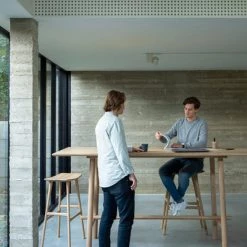 Ethnicraft Profile Oak Varnished High Meeting Table