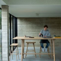 Ethnicraft Profile Oak Varnished High Meeting Table