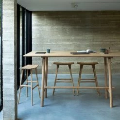 Ethnicraft Profile Oak Varnished High Meeting Table