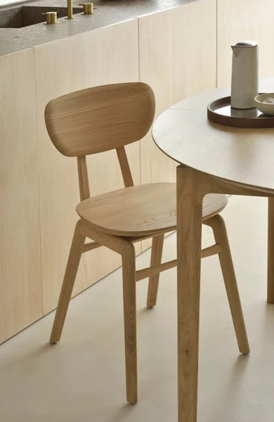Ethnicraft Modern Dining Oak Pebble Dining Chair 8 Ethnicraft Modern Dining Oak Pebble Dining Chair