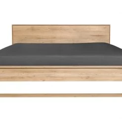 Ethnicraft Nordic II Oak Bed With Slats Modern Bedroom
