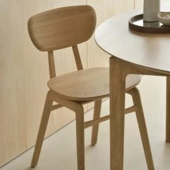 Ethnicraft Oak Bok Round Extendable Dining Table