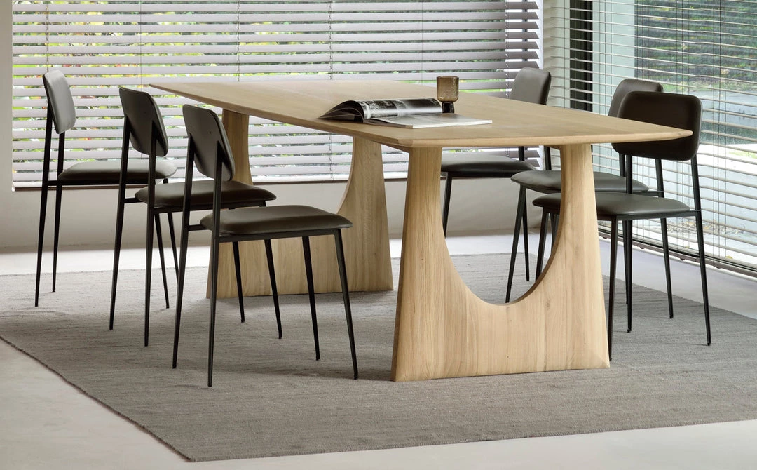 Ethnicraft Oak Geometric Dining Table Modern Dining 4 Ethnicraft Oak Geometric Dining Table Modern Dining