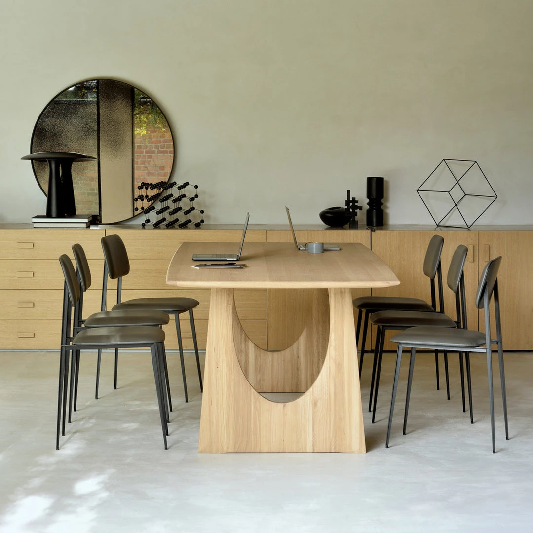 Ethnicraft Oak Geometric Dining Table Modern Dining 5 Ethnicraft Oak Geometric Dining Table Modern Dining