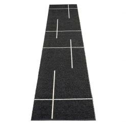 Pappelina Fred Black & Vanilla Runner Rug