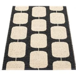 Pappelina Sten Black & Cream Runner Rug