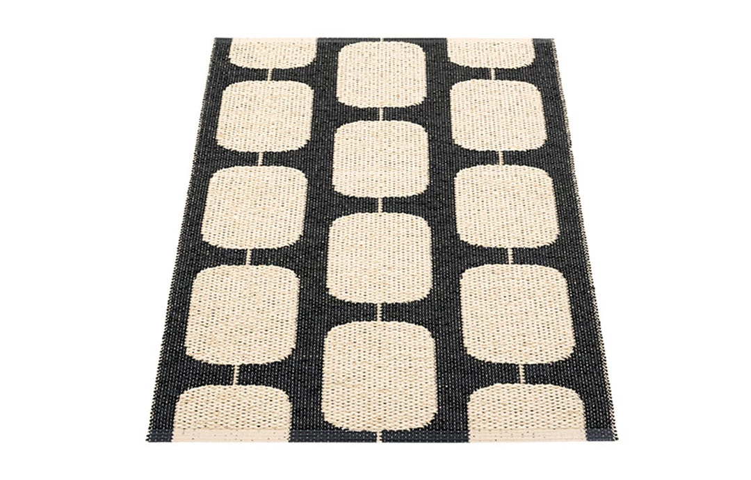 Pappelina Sten Black & Cream Runner Rug 3 Pappelina Sten Black & Cream Runner Rug