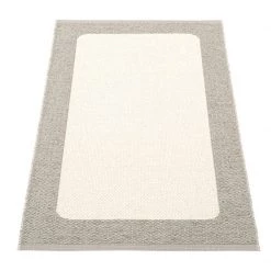Pappelina Ilda Warm Grey & Vanilla Runner Rug