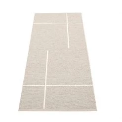 Pappelina Fred Linen & Vanilla Runner Rug