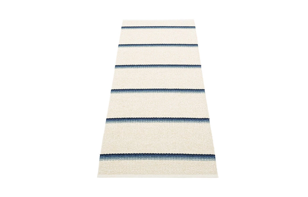 Pappelina Olle Blue & Vanilla Runner Rug 7 Pappelina Olle Blue & Vanilla Runner Rug