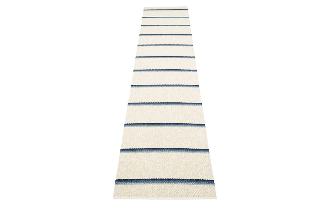 Pappelina Olle Blue & Vanilla Runner Rug 9 Pappelina Olle Blue & Vanilla Runner Rug