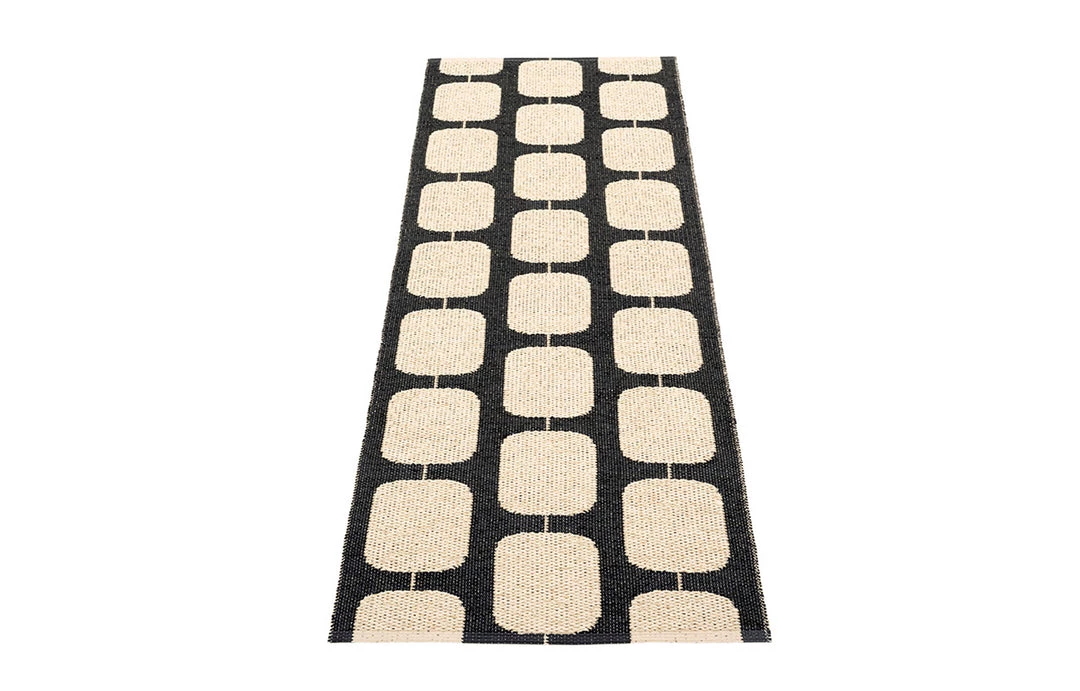 Pappelina Sten Black & Cream Runner Rug 8 Pappelina Sten Black & Cream Runner Rug