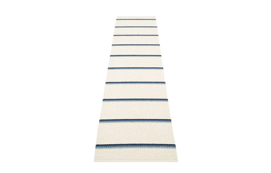 Pappelina Olle Blue & Vanilla Runner Rug 10 Pappelina Olle Blue & Vanilla Runner Rug