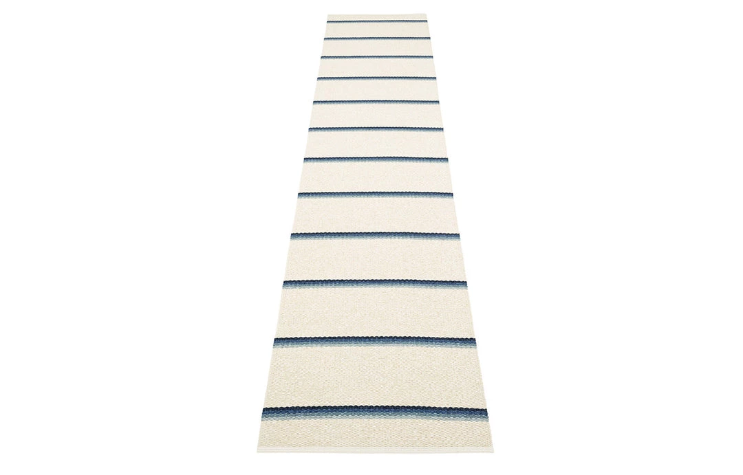 Pappelina Olle Blue & Vanilla Runner Rug 11 Pappelina Olle Blue & Vanilla Runner Rug