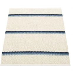 Pappelina Olle Blue & Vanilla Runner Rug