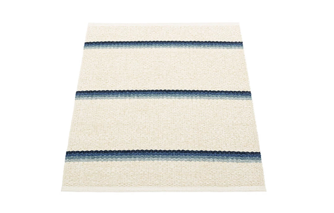 Pappelina Olle Blue & Vanilla Runner Rug 3 Pappelina Olle Blue & Vanilla Runner Rug