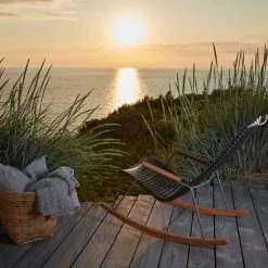 Houe Click Rocking Chair With Bamboo Armrests And Runners Accent Chairs