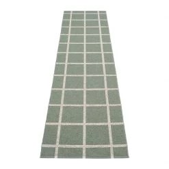 Pappelina Ada Army & Metallic Stone Runner Rug